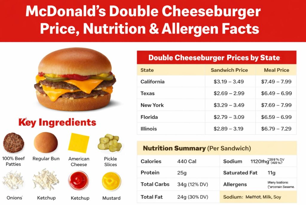 McDonald’s Double Cheeseburger Prices